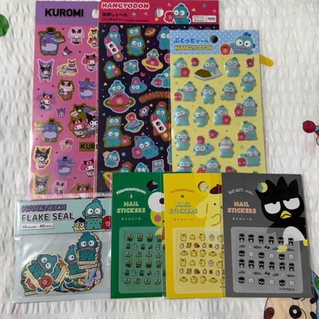 [일본정품] 산리오 스티커 한교동 폼폼푸린 쿠로미 등