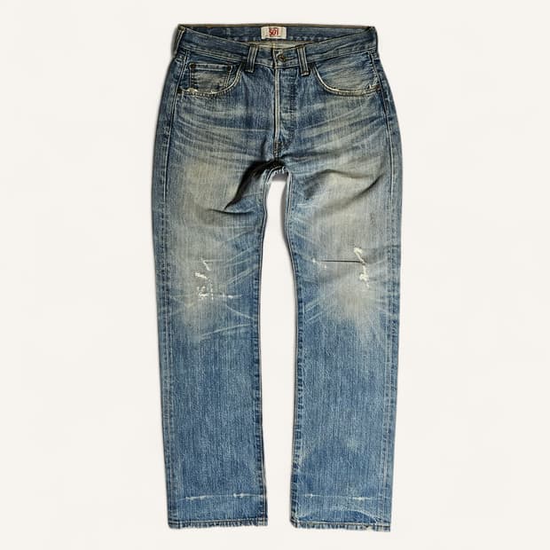 [32X32][리바이스]00's 501®오리지널핏 유즈드 페이딩 데님
