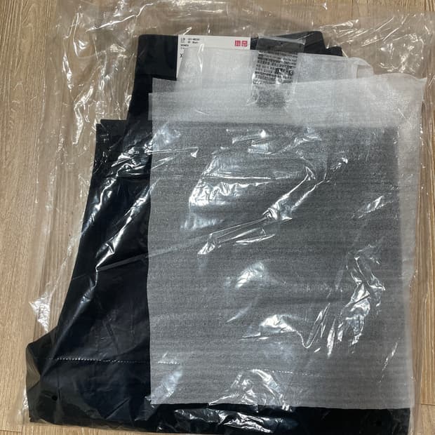 유니클로 저지배럴레그 팬츠 블랙 XXL