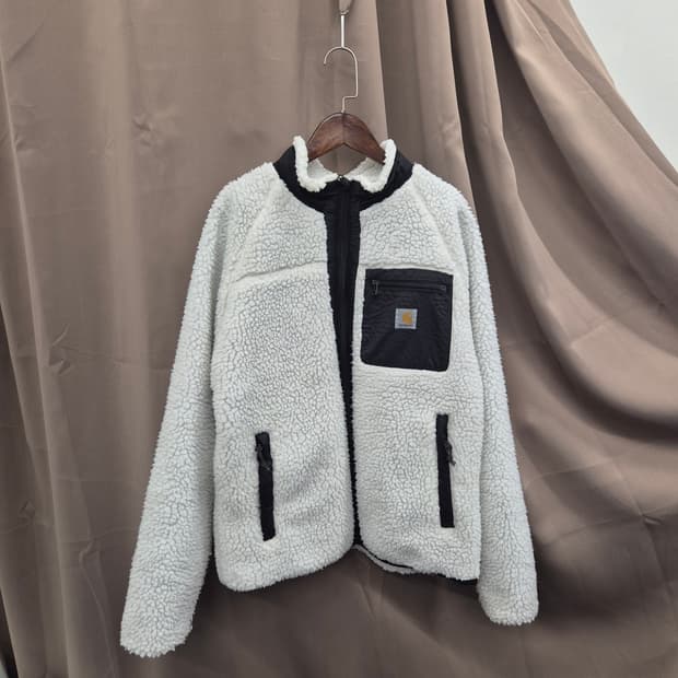 칼하트 화이트 뽀글이 플리스 자켓 S