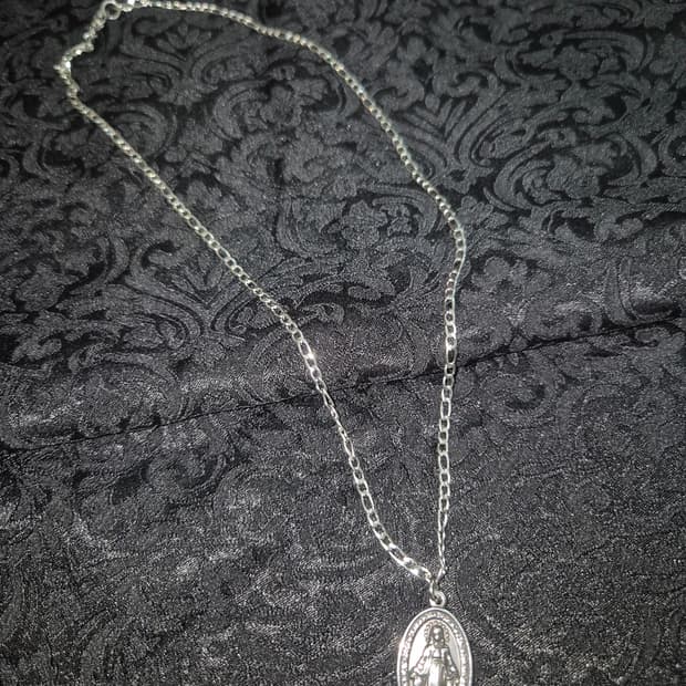 빈티지 실버 마리아 목걸이 