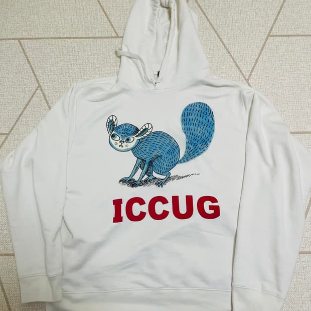 구찌 흰색 다람쥐 후드티 사이즈 XL