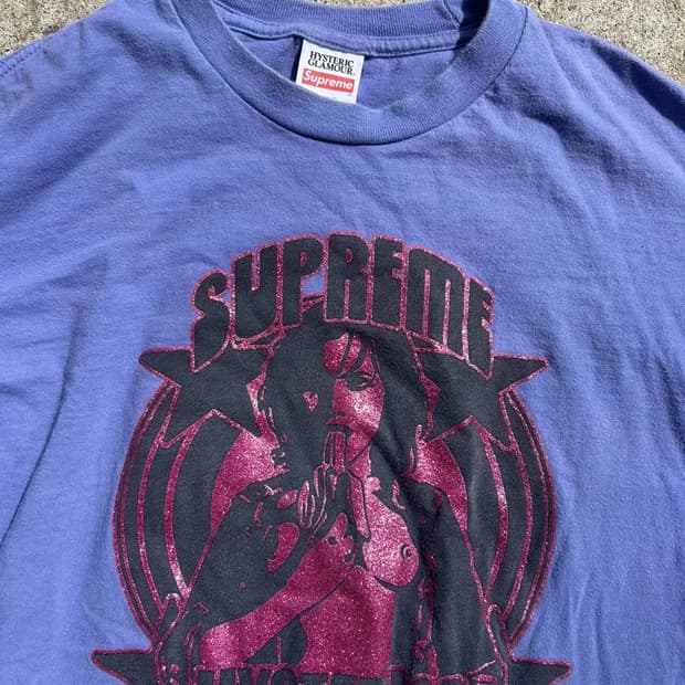 🇺🇸 히스테릭 글래머 X 슈프림 롱슬리브 글리터 티