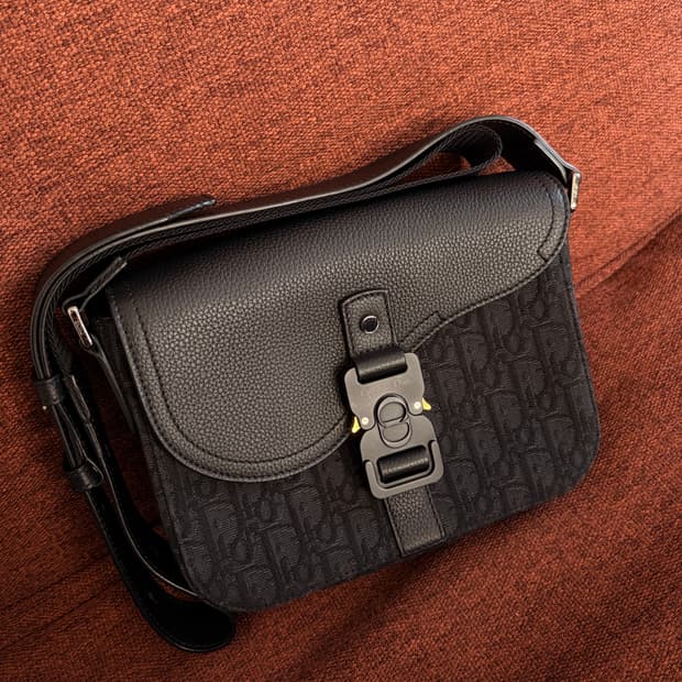 디올 / 새들 플랩 스트랩 백 블백 오블리크 자카드 / OS