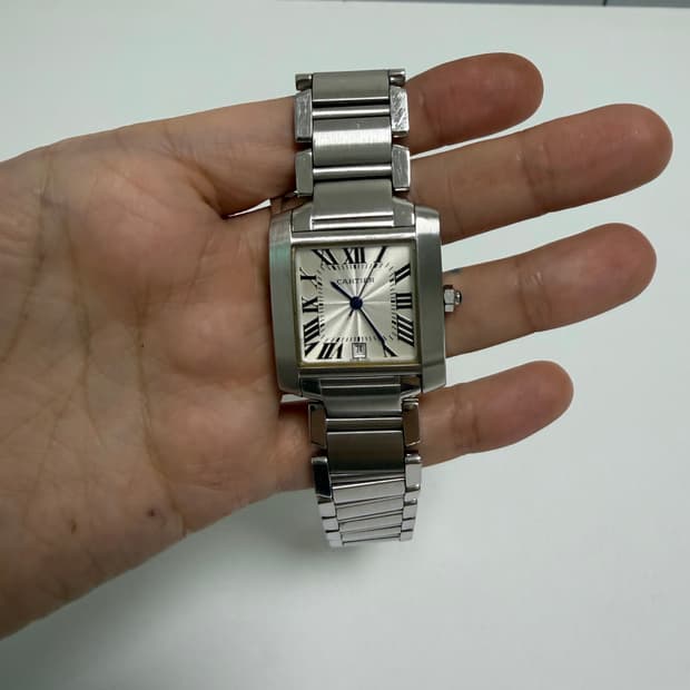 까르띠에 스틸 탱크 프랑세즈 라지 오토매틱