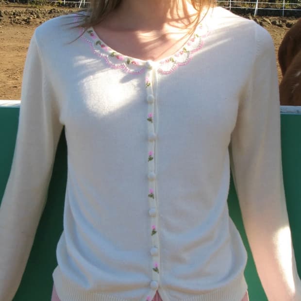 시눈 비즈 포인트 가디건