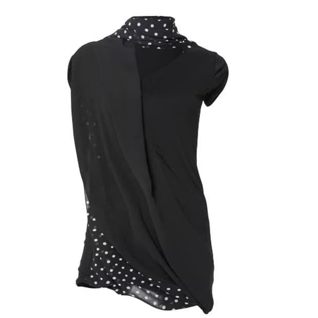 Layered Dot Scarf T-Shirt