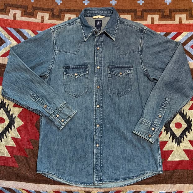 100) 올드갭 데님 웨스턴셔츠