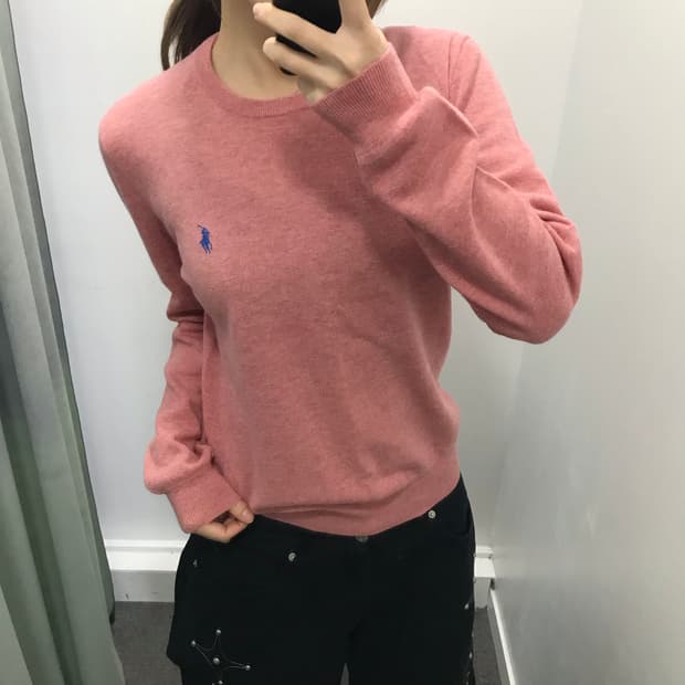 폴로 핑크 니트