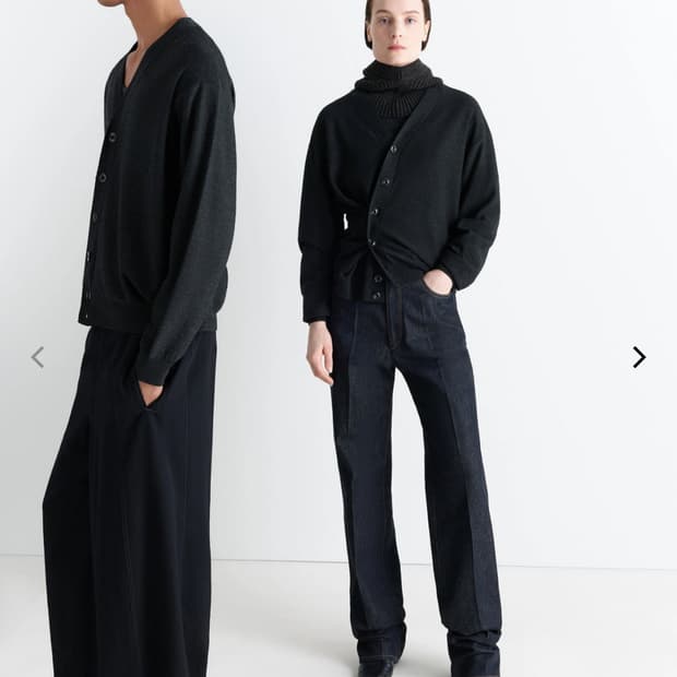 25fw 르메르 트위스티드 가디건 그레이 xl