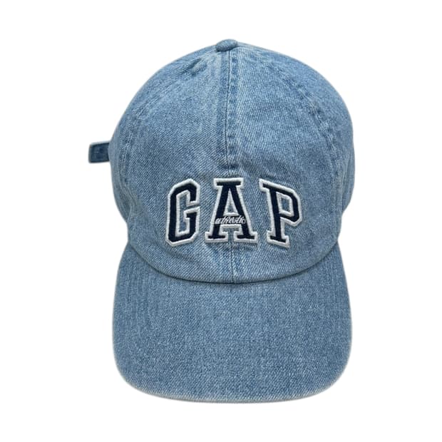 GAP 갭 빈티지 스펠로고 청 데님 볼캡 모자