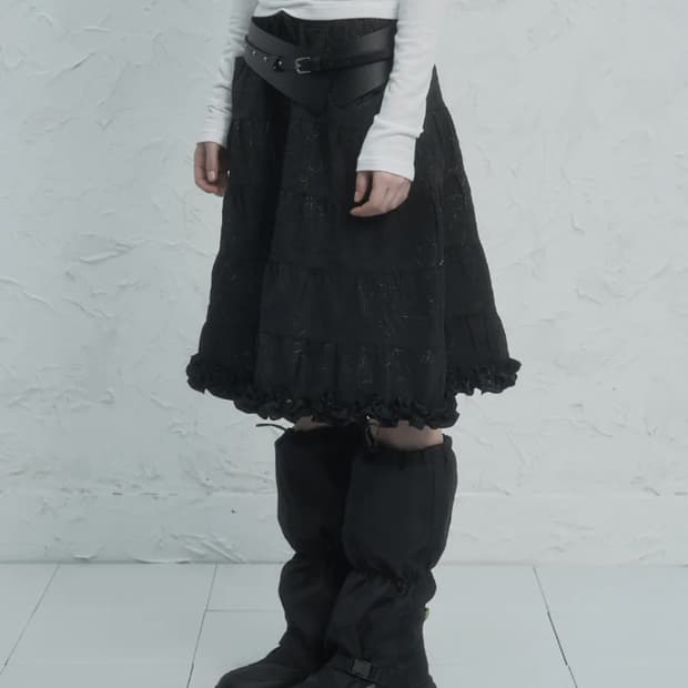 셋업이엑스이 FRILL CANCAN SKIRT 치마 스커트