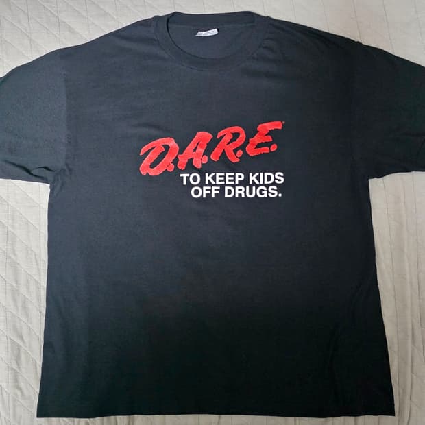 [XL] 90s 빈티지 DARE 티셔츠 블랙 ver.헤인즈