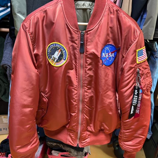 알파인더스트리 MA-1 NASA 오렌지 항공점퍼(XL,110)