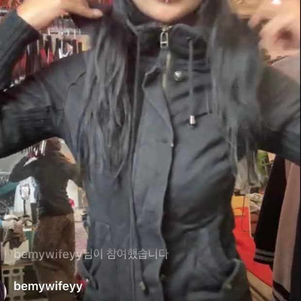 하이넥 후드 집업 자켓 블랙 파우닝 차일드매거진 아야즈 큐빈티지