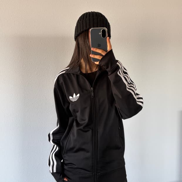 [S]아디다스 구형 파이어버드 블랙 트랙탑 져지