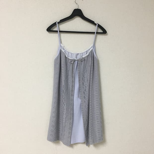 Vintage : Ribbon mini dress 