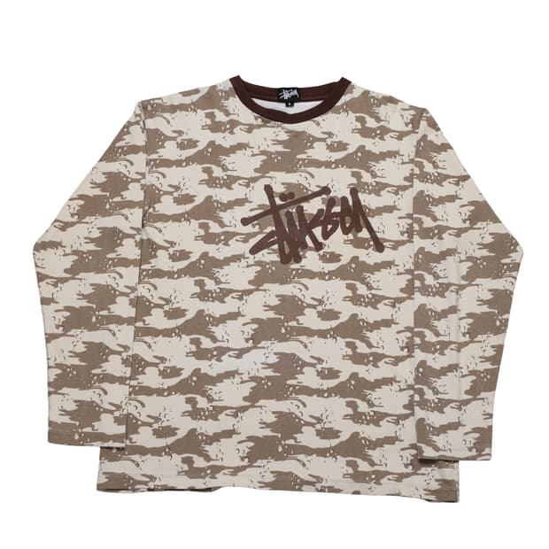 old stussy desert camo long sleeve