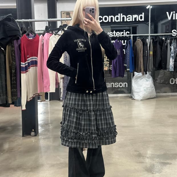 히스테릭 글래머 벨벳 자켓