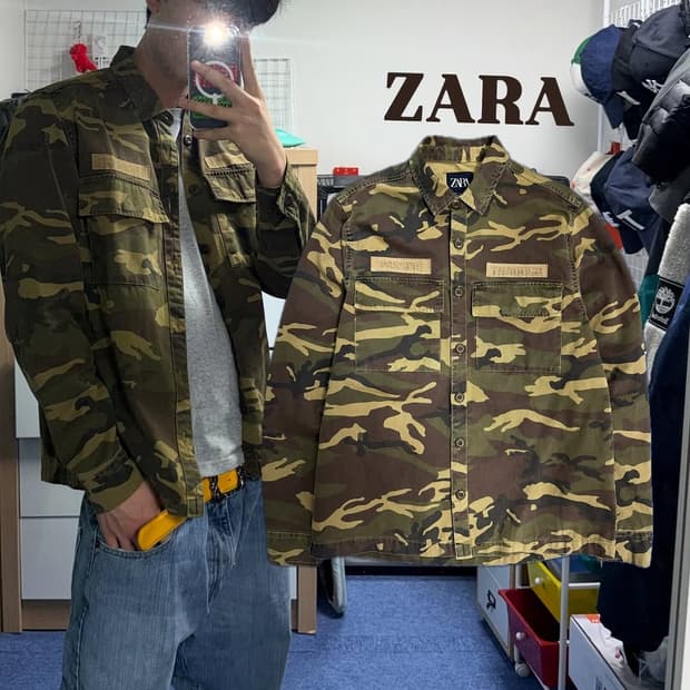 자라 카모 셔츠