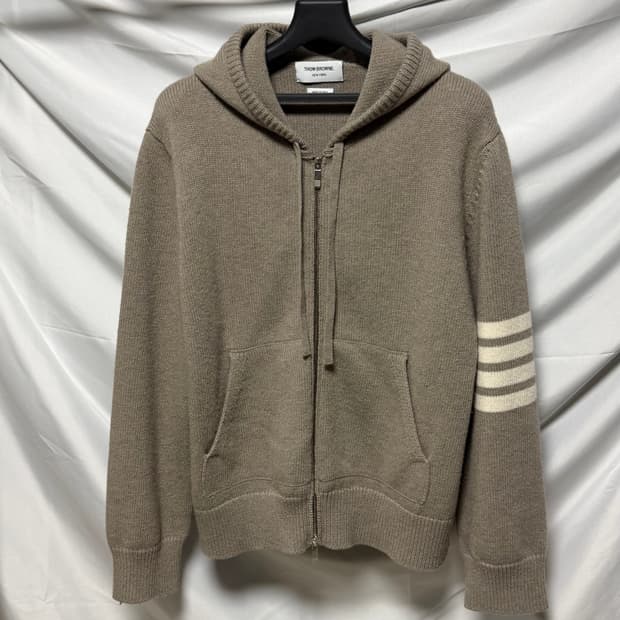 [S+급/4] 톰브라운 세일 보트 인타르시아 니트 후드집업 백화점판