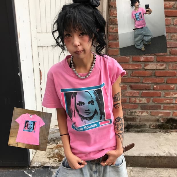 Hysteric Glamour His girl Pink T-shirt