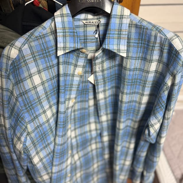 오라리 에어리울 체크셔츠 24fw 4 사이즈