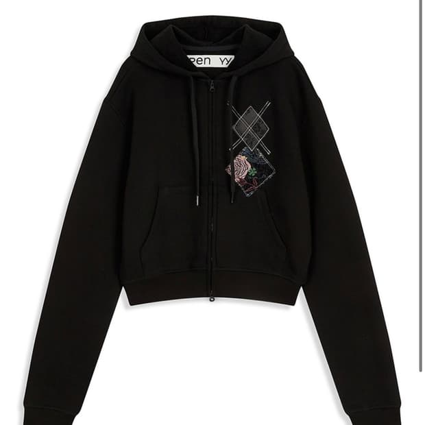 OPEN YY 아가일 패치 후드집업+라운지팬츠