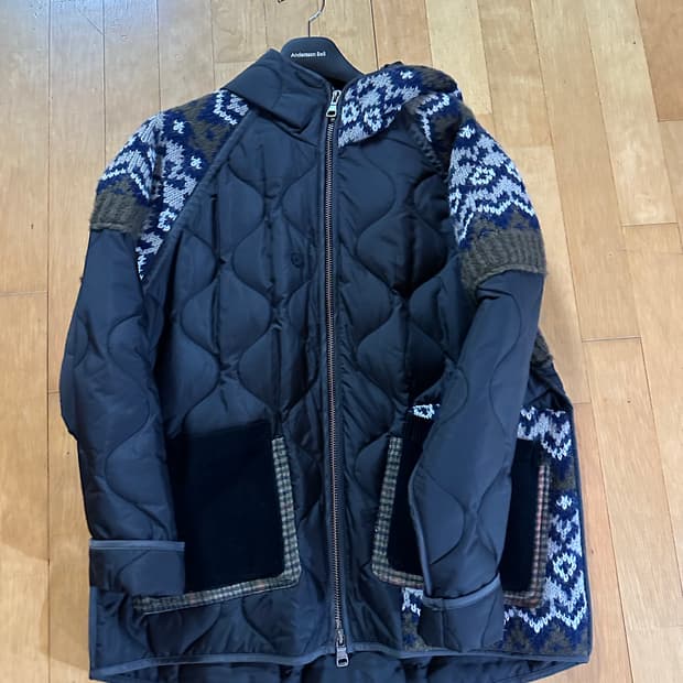 앤더슨벨 니티드 퀼팅 자켓