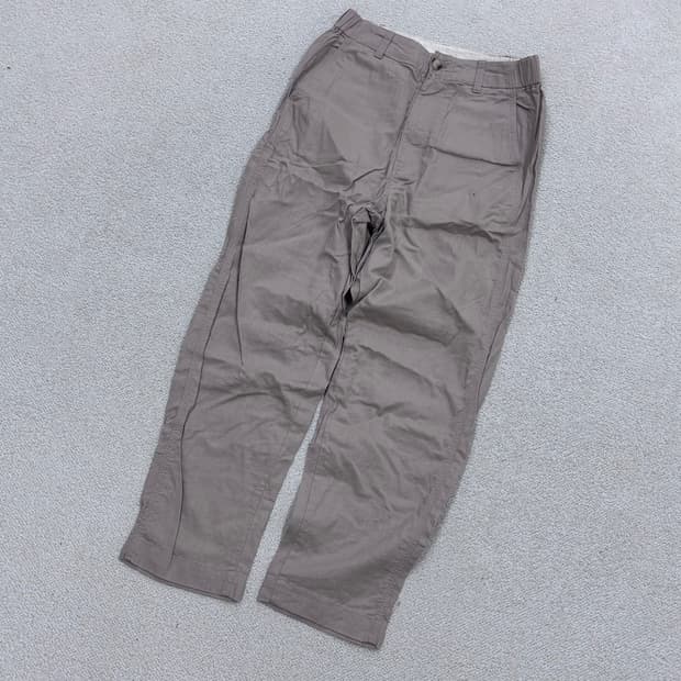 S 유니클로 와이드 코튼 밴딩 팬츠 0415E