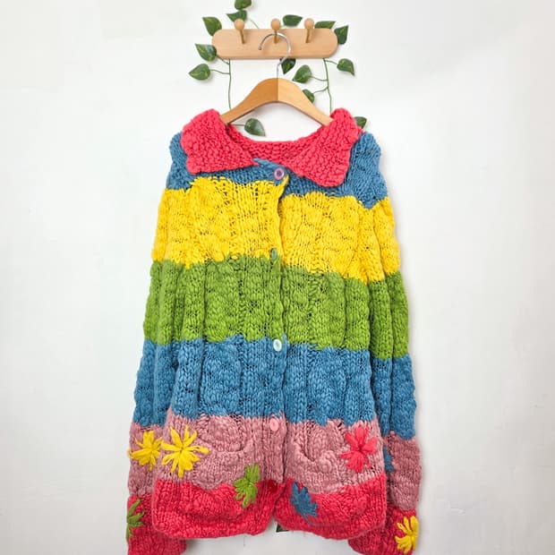 무지개떡 가디건