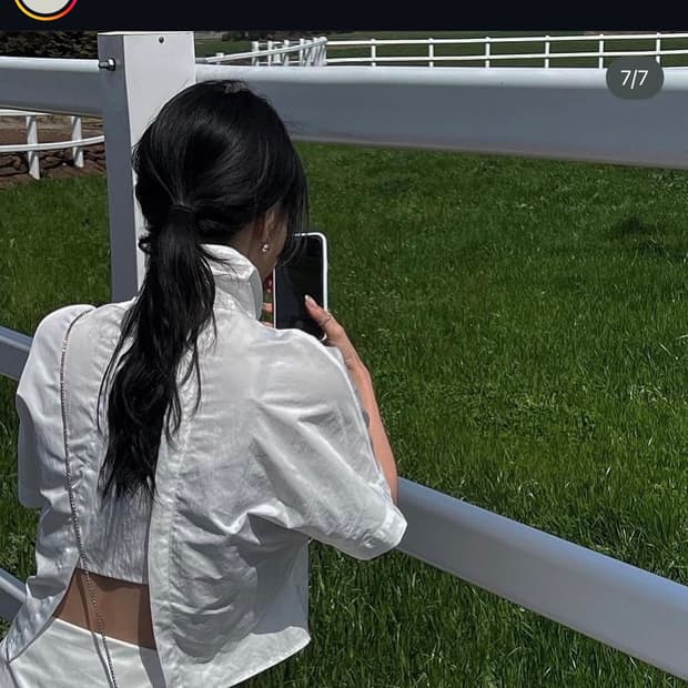 트리밍버드 하이넷 트임 블라우스