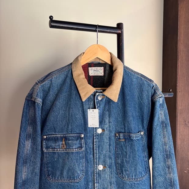 15456 - 80s 폴로 랄프로렌 덩가리 데님 자켓