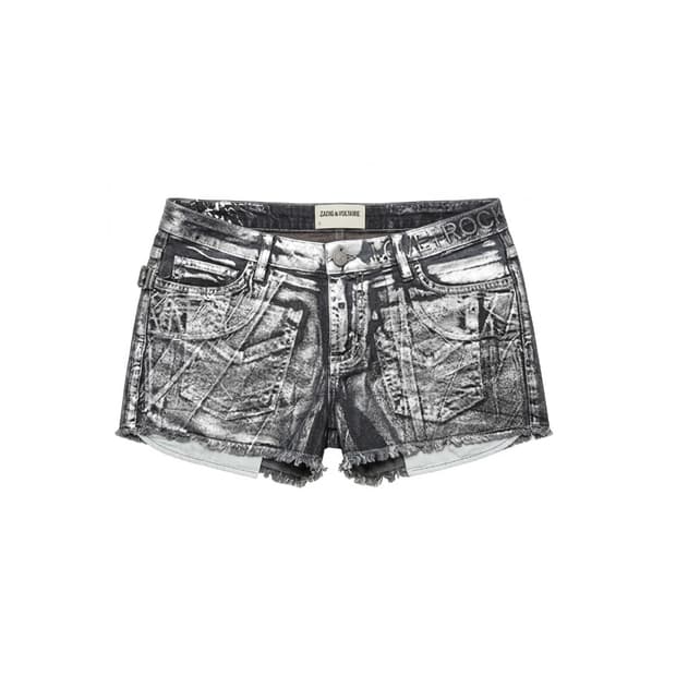 ZADIG&VOLTAIRE 실버 워싱 데님 숏팬츠 M