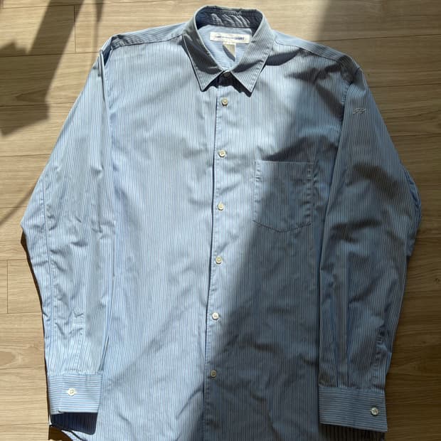 꼼데가르송 셔츠 / 프랑스 제작 스트라이프 오버 셔츠 / L