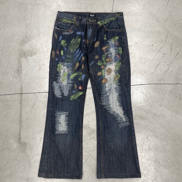 00’s DOLCE&GABBANA PAINTED FLARE PT(27)