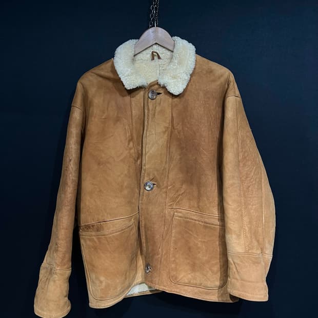 유럽 스웨이드 양털 무스탕 자켓