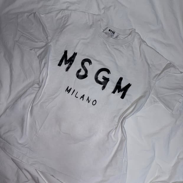 msgm 로고 반팔 티셔츠 화이트