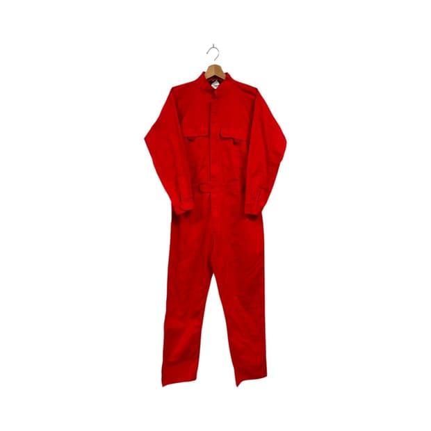 M) 빈티지 JPN 레드 워크웨어 코튼 점프수트 SO-002