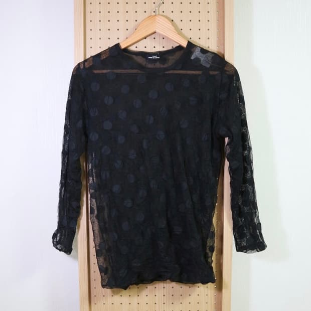 Tricot Dot Sheer Top