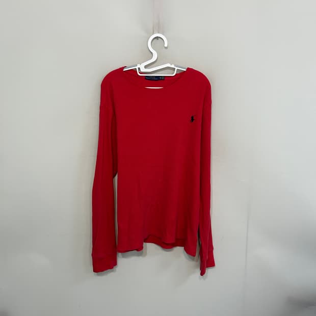 폴로 랄프로렌 와플 니트 XL 레드