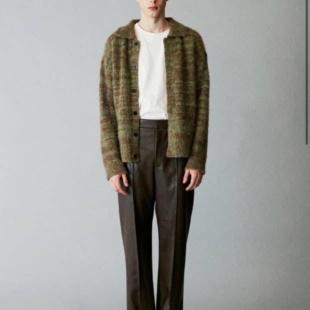 문선 알파카 가디건