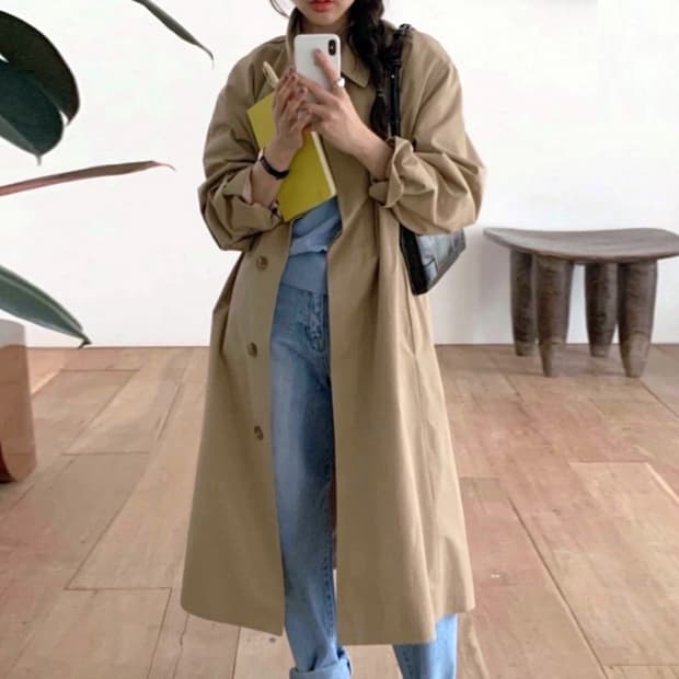 메이비베이비(MAYBEBABY) 디어리스트 트렌치코트 프리사이즈 새상품