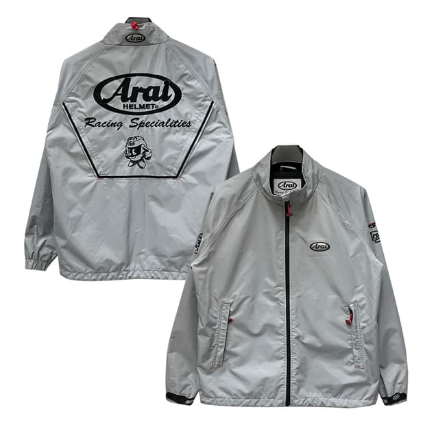 Arai 아라이 구형 실버 그레이 바람막이 자켓 M