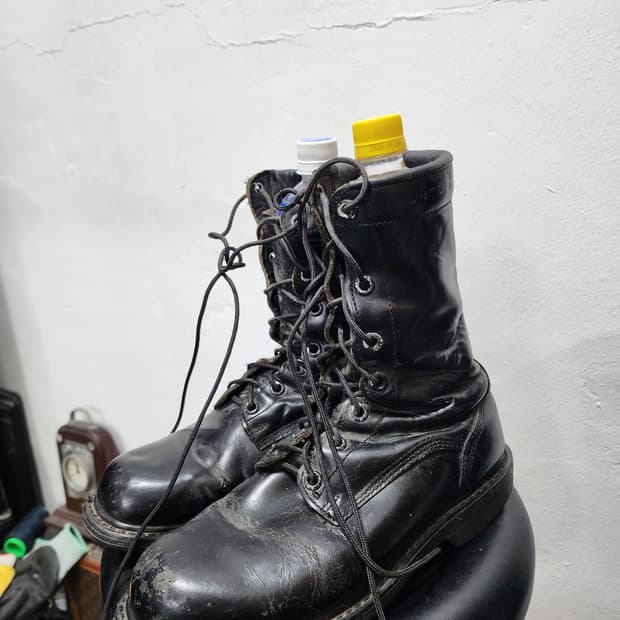 리얼레더 00s 밀리터리 군용 전투화