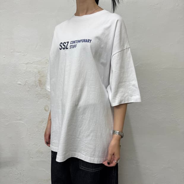 SSZ(by BEAMS) 24ss CS 2 양면 프린트 오버 크루넥 반팔