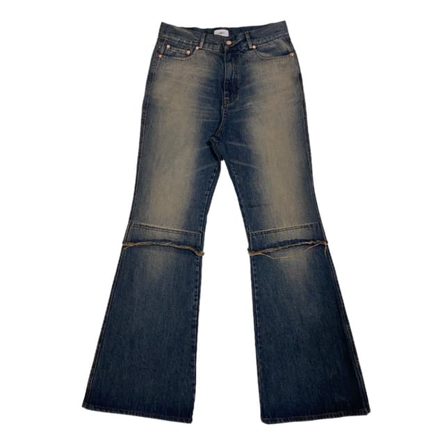 [2] omo service 레이어드 플레어진 머드블루