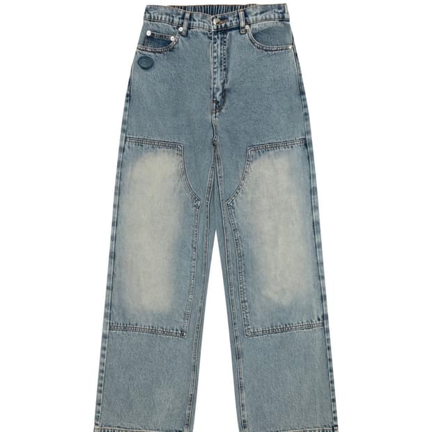 Aape 빈티지 워싱 와이드 팬츠