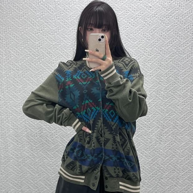 데님 앤 서플라이 랄프로렌 에스닉 히피 바시티 자켓 XL C10061