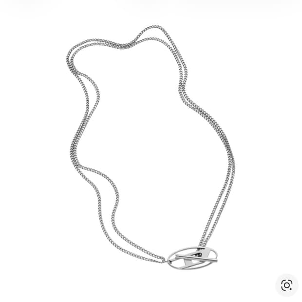 디젤 목걸이 Dx1534 스테인리스 스틸 체인 네크리스 실버